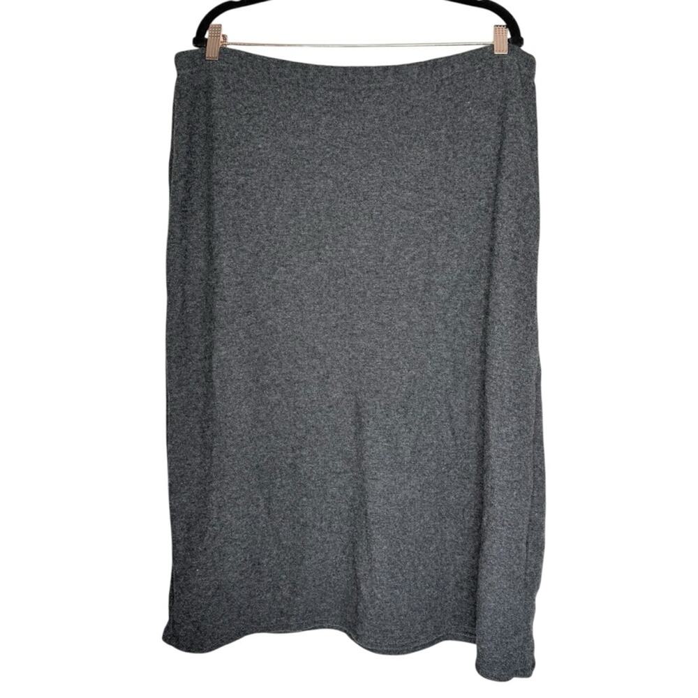 NWT Plus Size Grey Wool Skirt Chiara Marconi size 1X